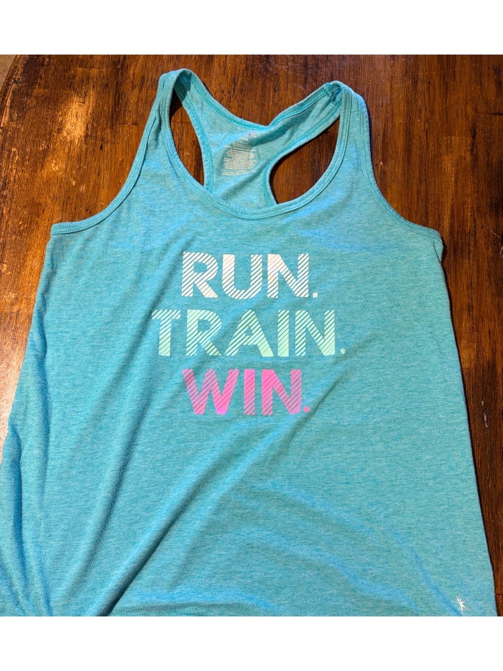 Danskin Aqua Heather Performance Tank Top
